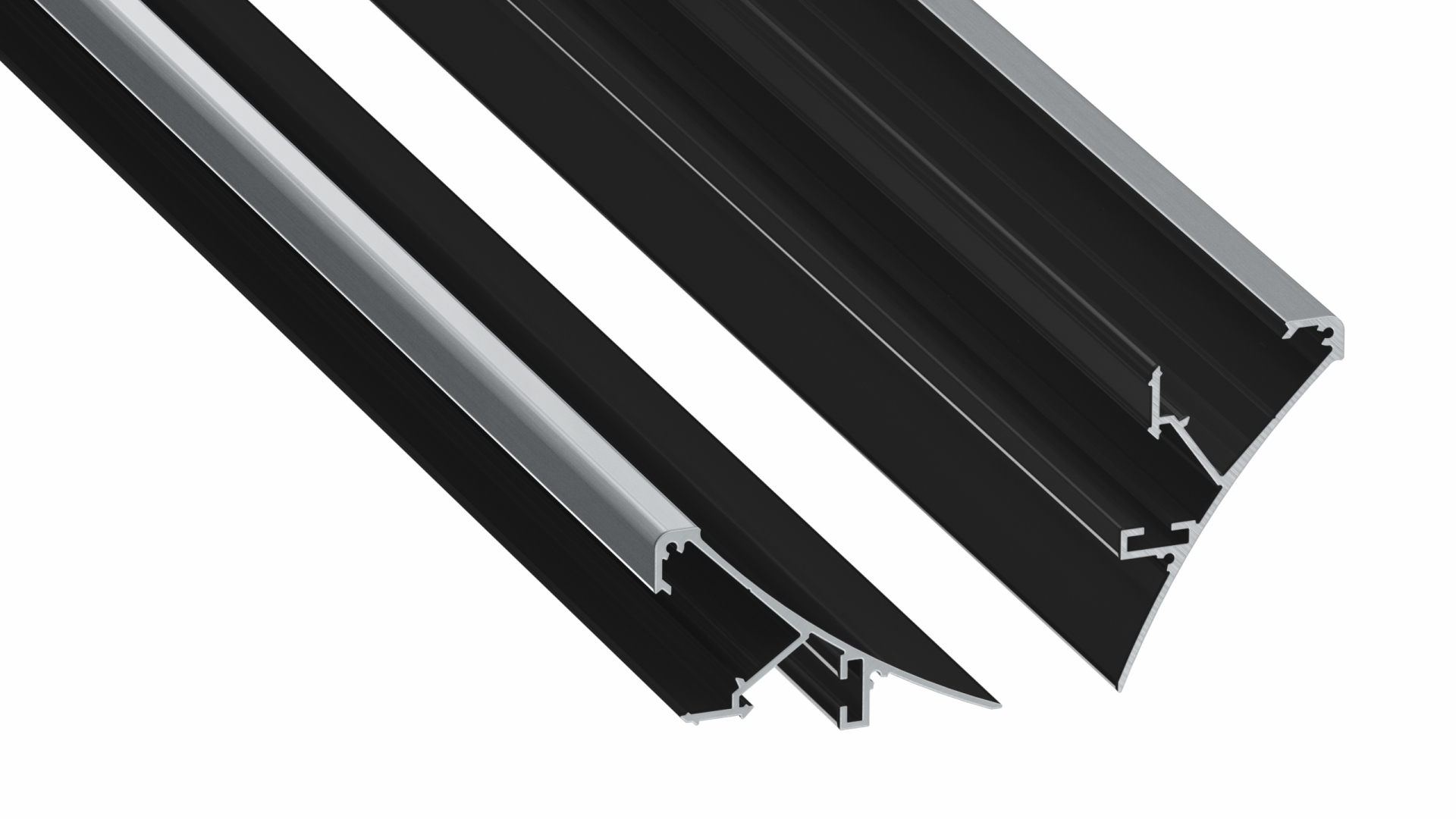 Lumines profile type LOGI lacquered black, 6,15 m